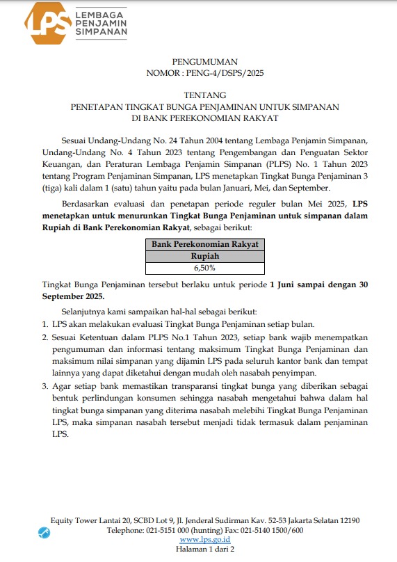 Suku Bunga LPS